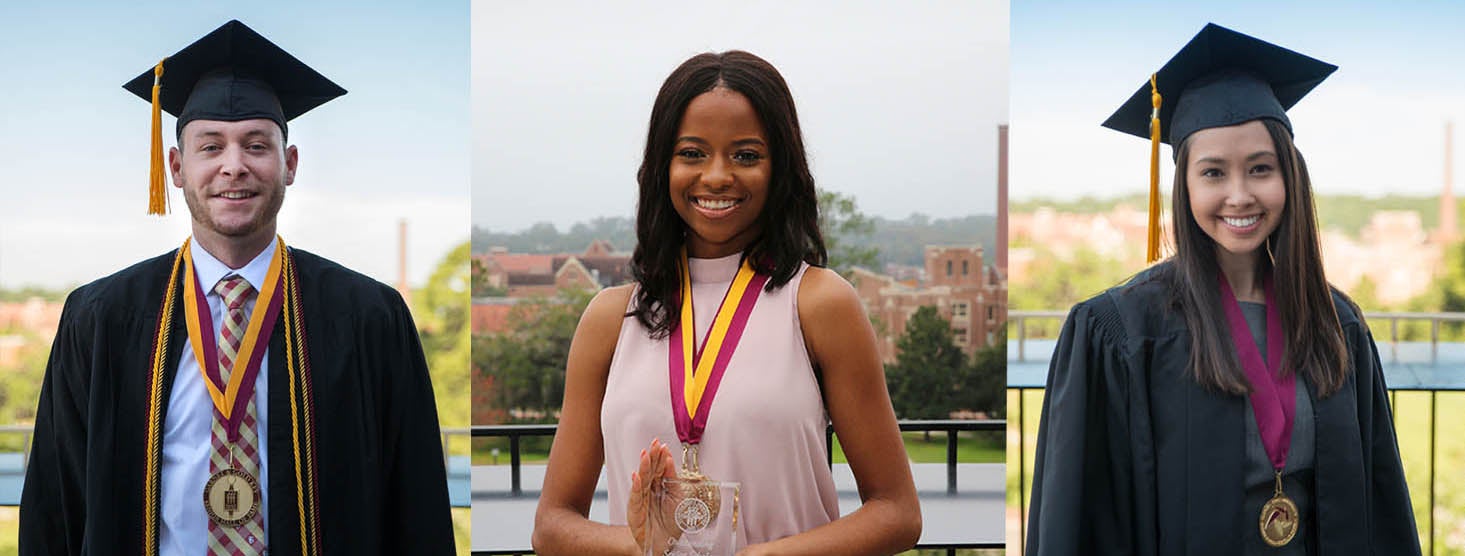 Honors students in honors regalia. Honors students in honors regalia.